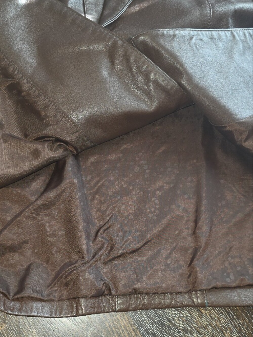 Architect Dark Brown Leather Trench Coat - Picture 6 of 8